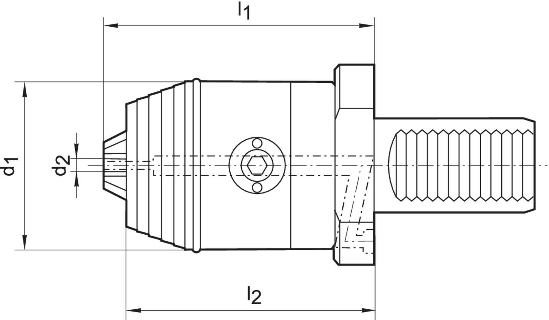 Kurzbohrfutter NC 30 / 2,5 - 16 mm / IK WTE