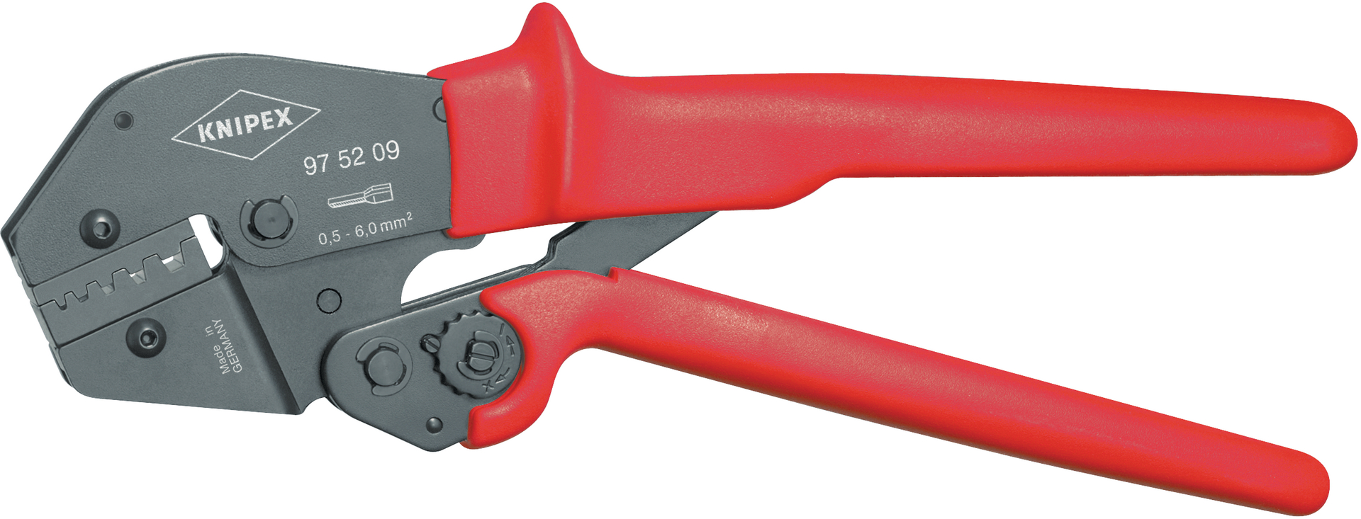 KNIPEX 97 52 19 Crimpzange auch f. 2-Handbedien. KST-Hülle brün. 250 mm