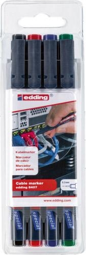 EDDING Kabelmarker Set Nr. 8407, a 4 Stück