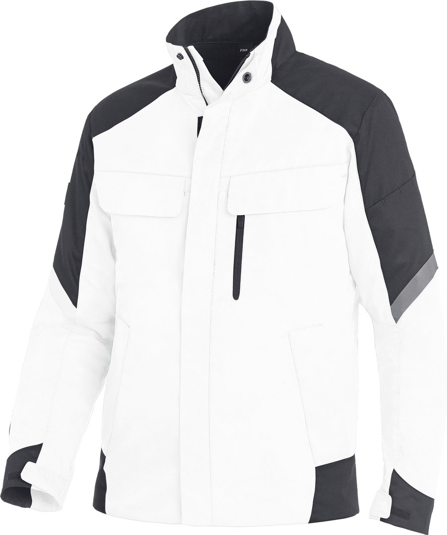 FHB Arbeitsjacke FRANK 125900 weiß-anthrazit, Gr. L