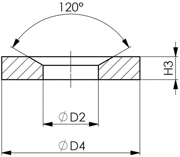 Kegelpfanne D6319G M24                   AMF