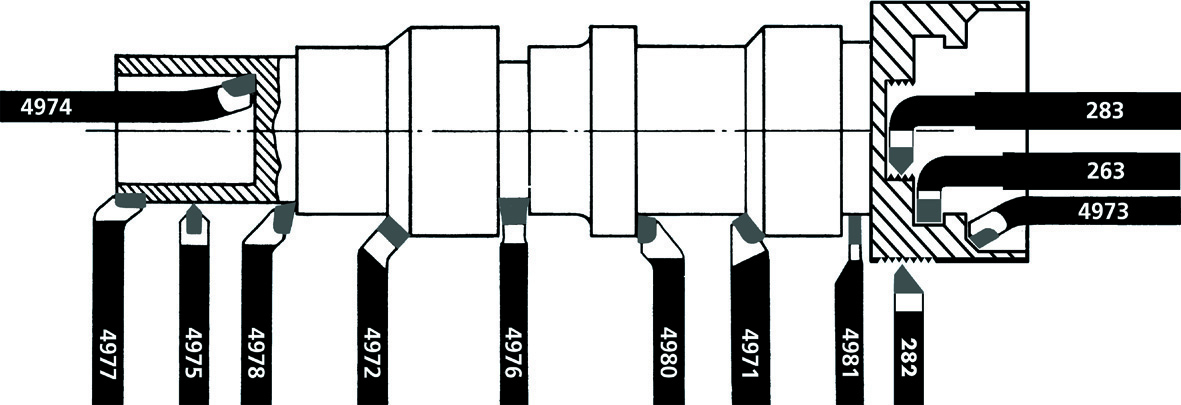 FORMAT Drehmeißel 283 rechts HM P 25/30