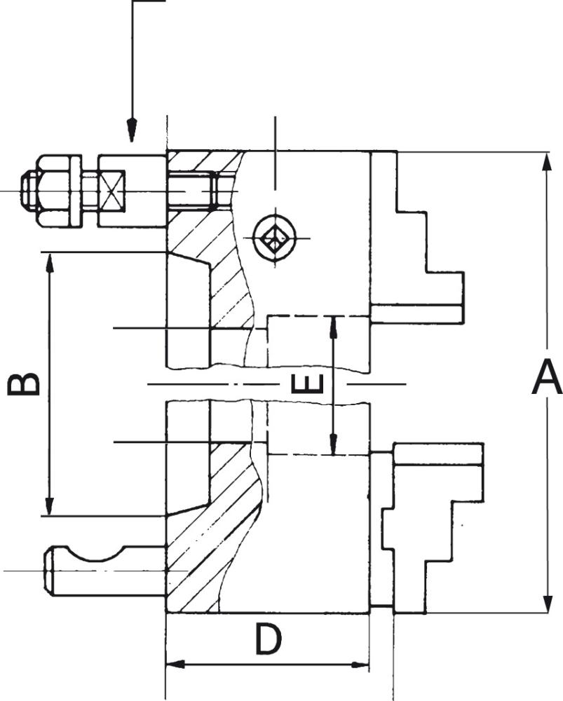 RÖHM Dreibacken-Drehfutter DURO-M 250/3 K 8/702-2