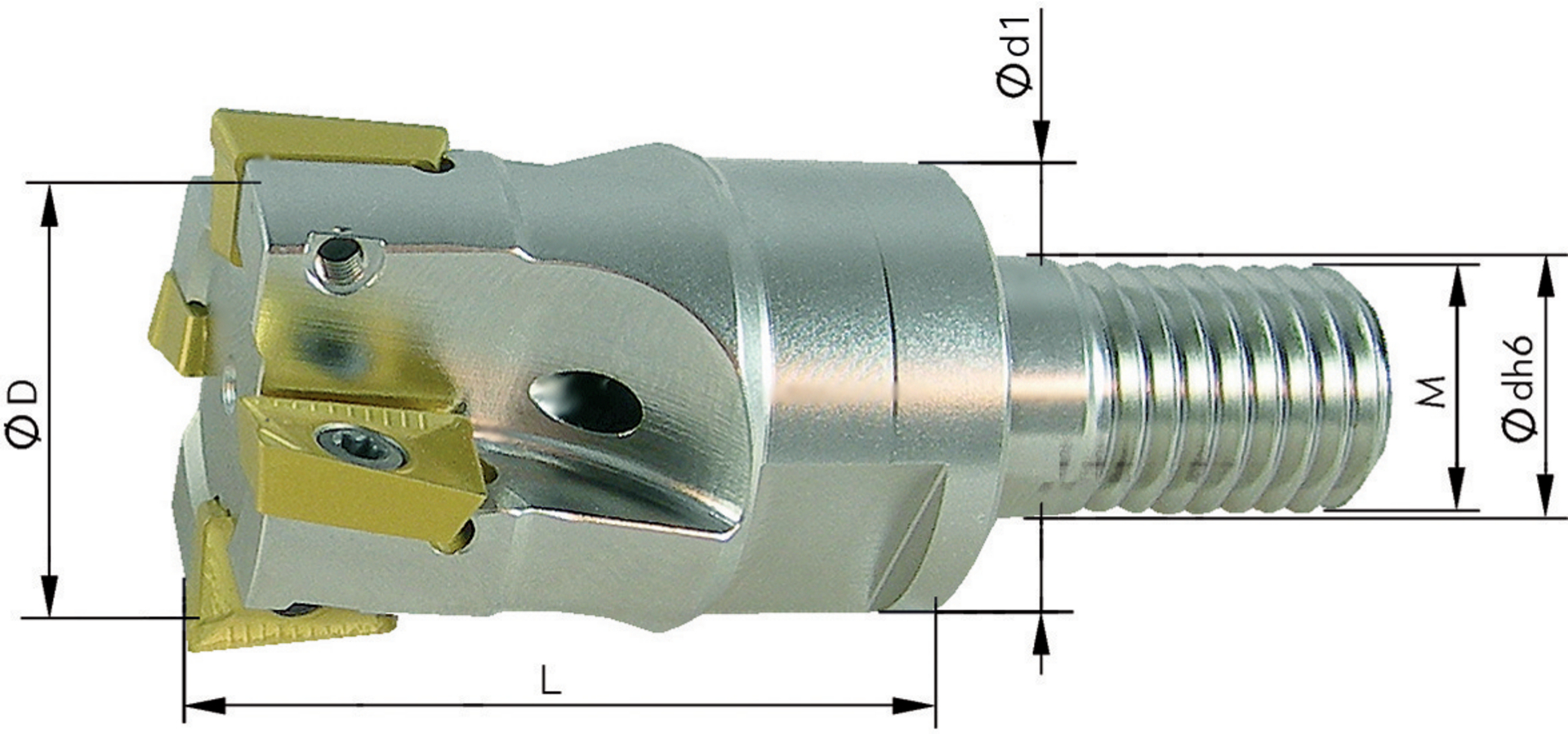 Einschraubfr. 90G. m.IK. 25,0mm  Z 4      f.APKT10