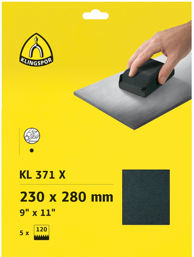 KLINGSPOR KL 371 X S.a.U. Bogen K. 240, SB-Reiter 5er Pack 230 x 280 mm