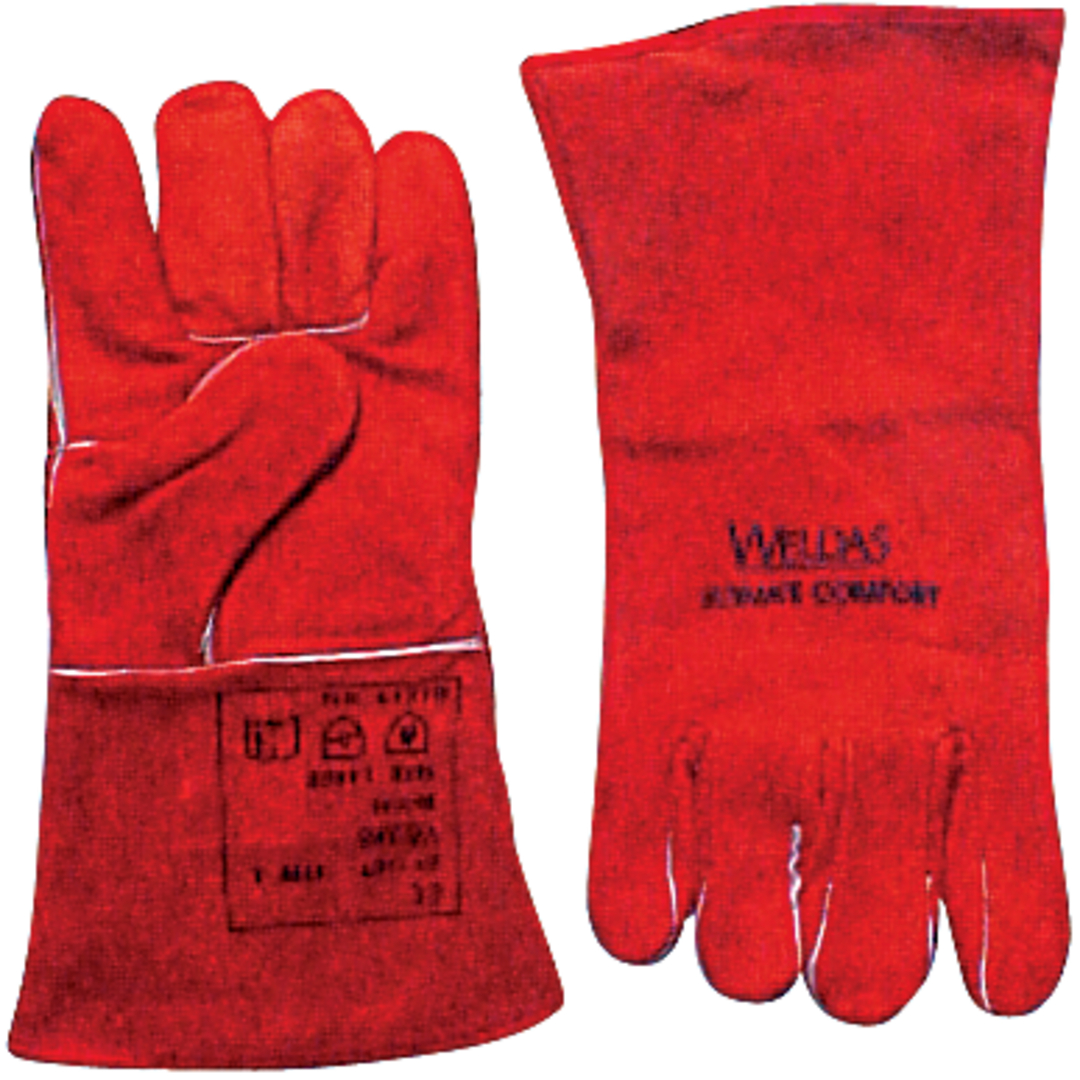 WELDAS Schweißerhandschuh RED 34cm lang BW gefüttert, Flügeldaumen Gr. XL