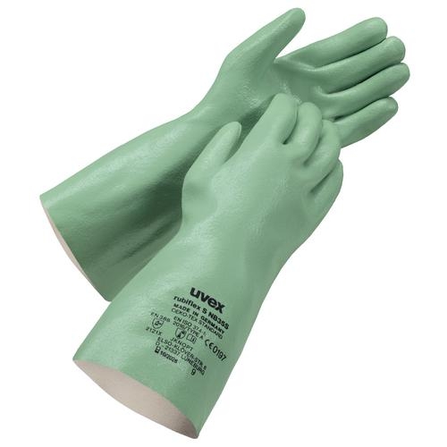 UVEX Chem.-Handschuh rubiflex S NB35S Gr. 8 Nitril grün, 9889.1