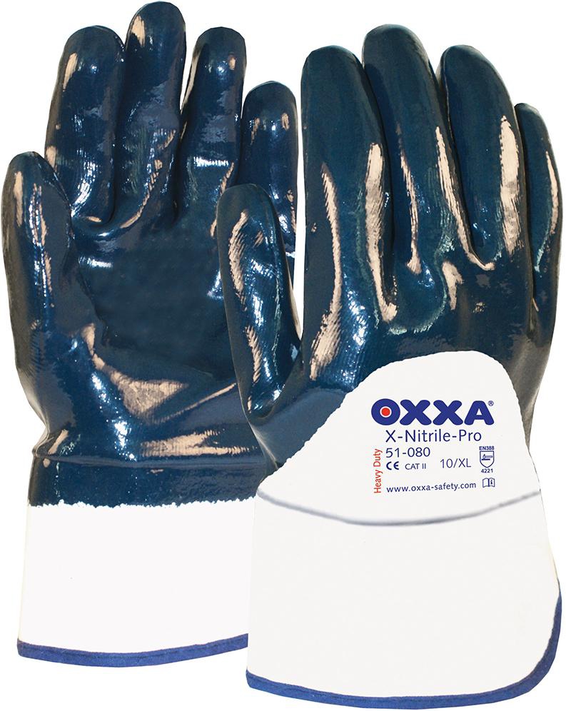 Handsch. Oxxa X-Nitrile- Pro,Stulpe. offen,Gr.9