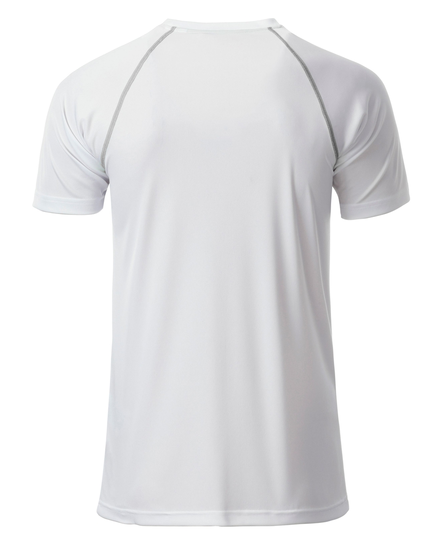 JN Men's Sports T-Shirt JN496 white/silver, Größe S