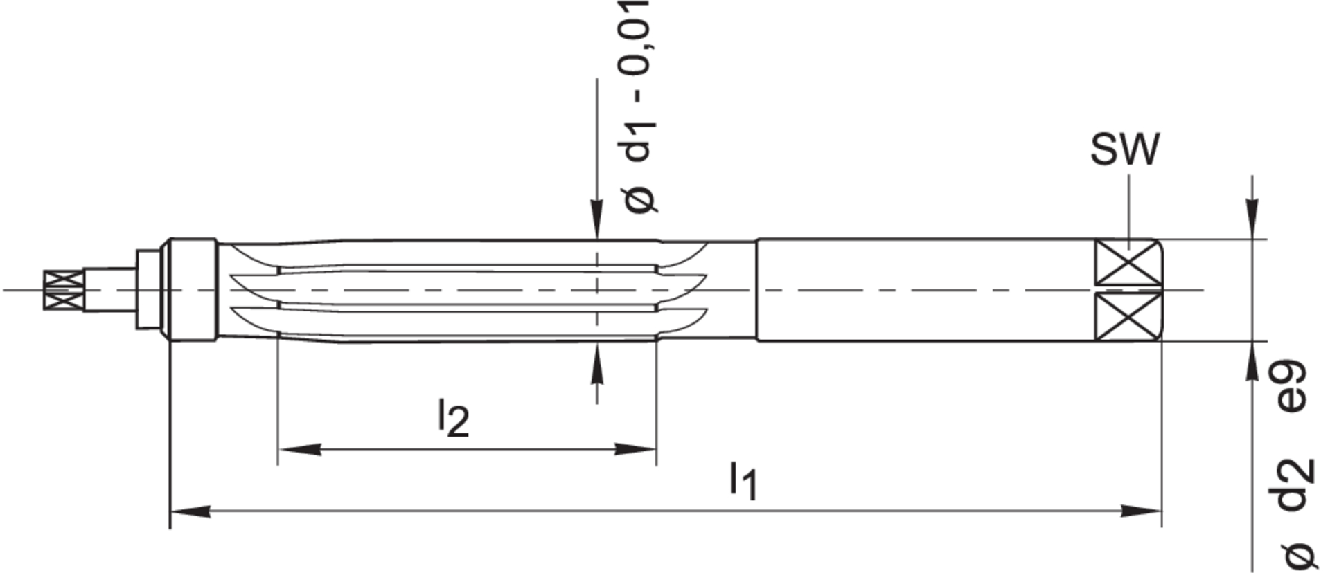 Handreibahle D859 HSS 30,0mm               Beck