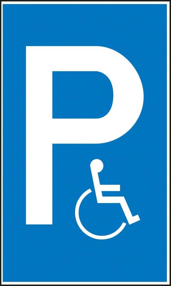 Parkplatzss. Behindertenp Kunststoff (Polystyrol)