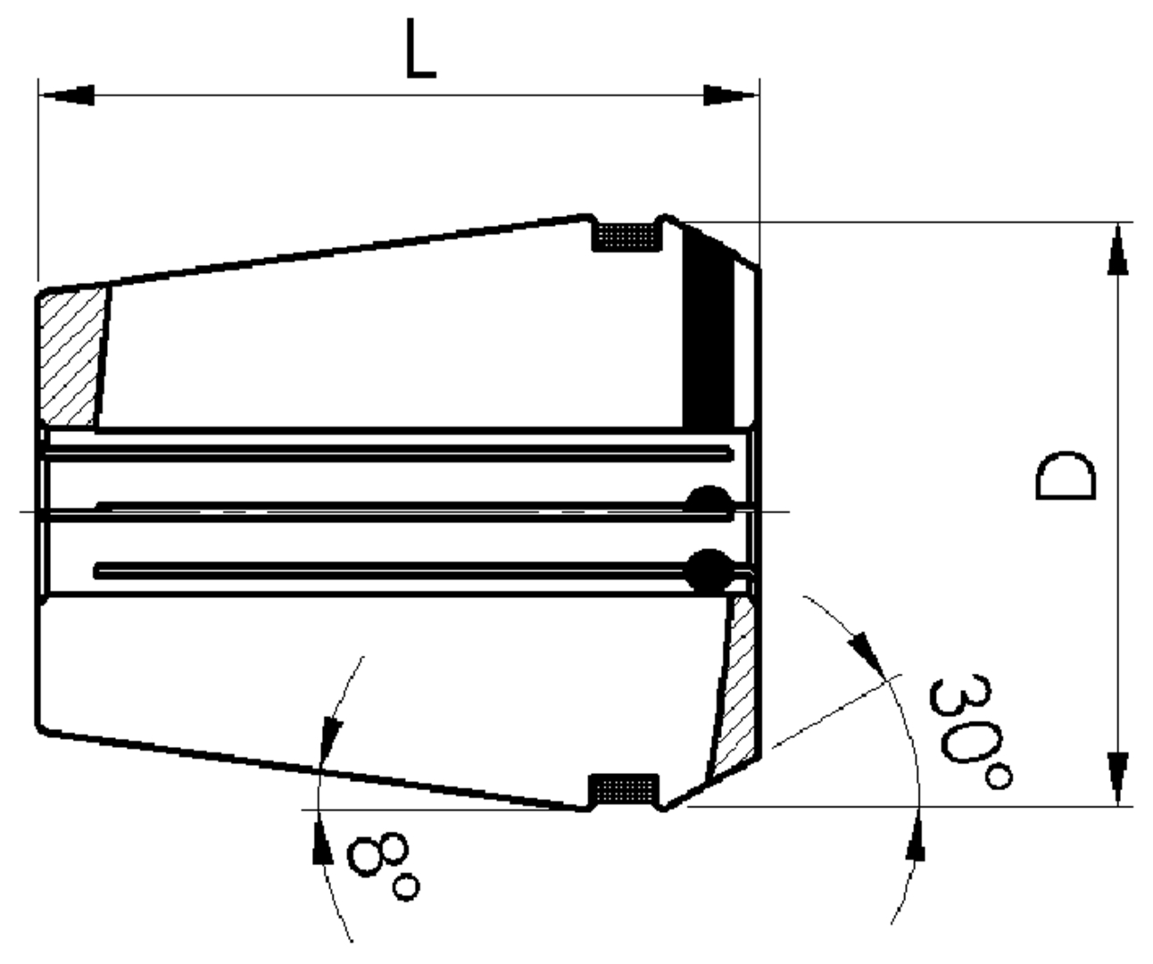 Spannzange D6499B HPD32 3,0mm             Fahrion