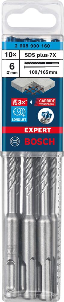 BOSCH Hammerbohrer SDS-plus 7x 6x100x165mm 10St EXPERT