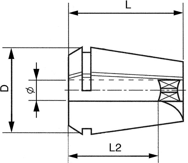 FORMAT Spannzange mit Vierkant ER32 5,5X4,3