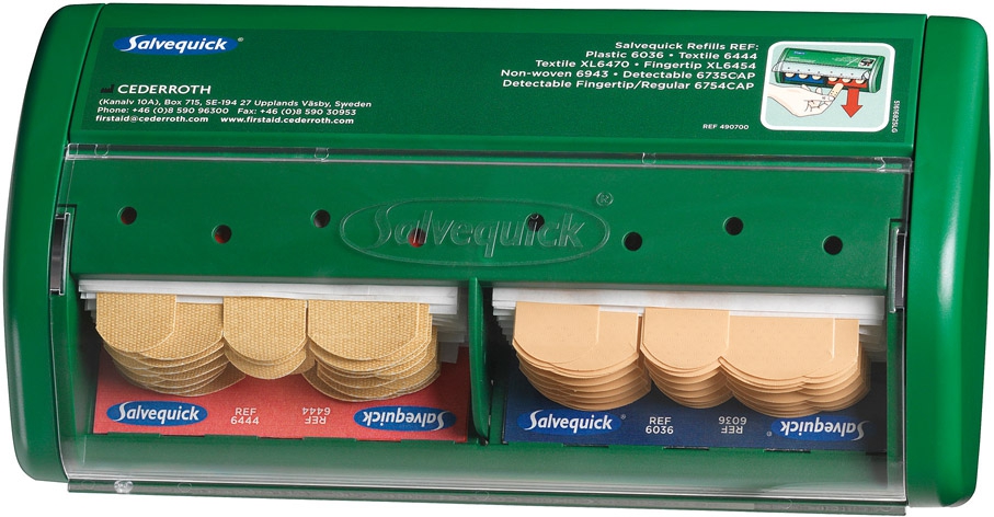 Salvequick Pflasterspender 1009070 grün +Refill 6444/6036