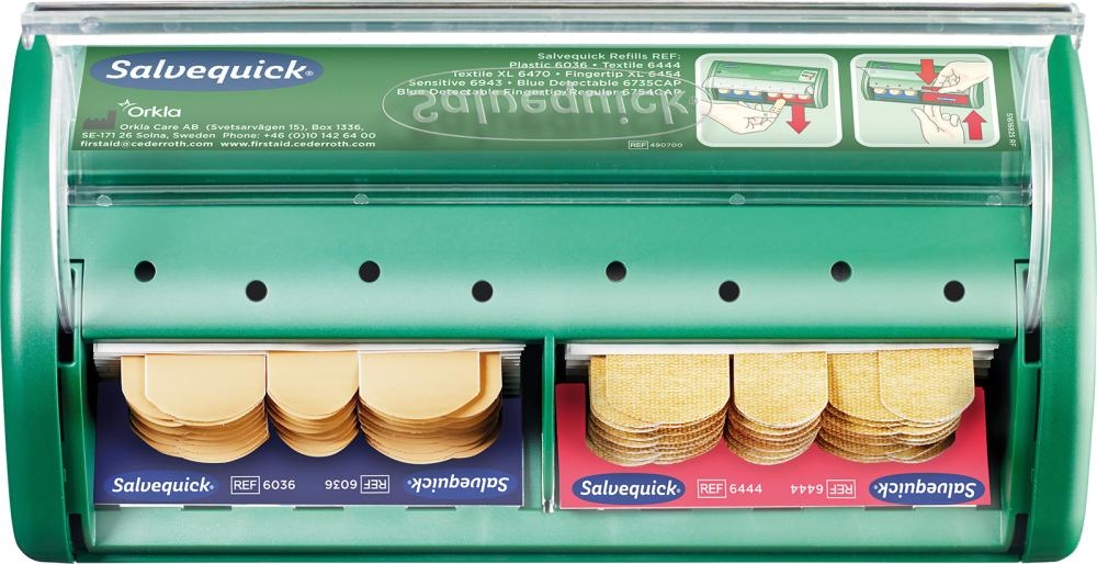 Salvequick Pflasterspender 1009070 grün +Refill 6444/6036