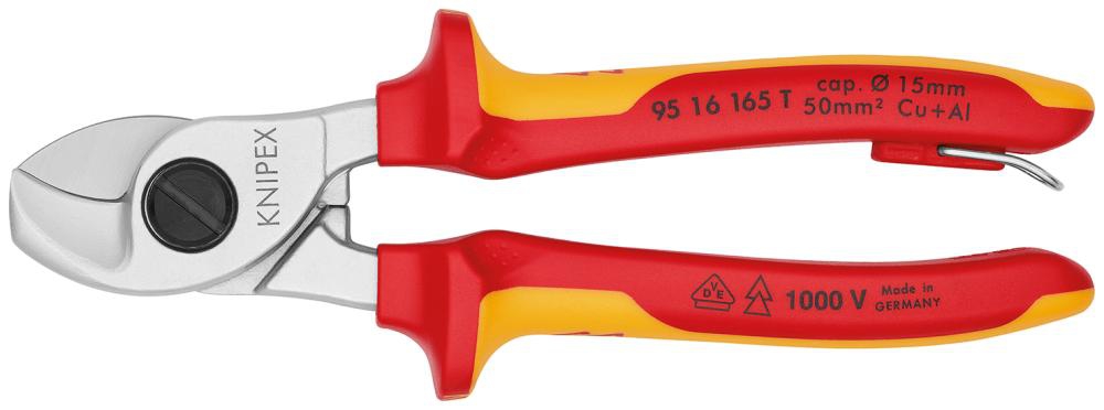 KNIPEX 95 16 165 T Kabelschere Mehrk. VDE, verchr. 165 mm