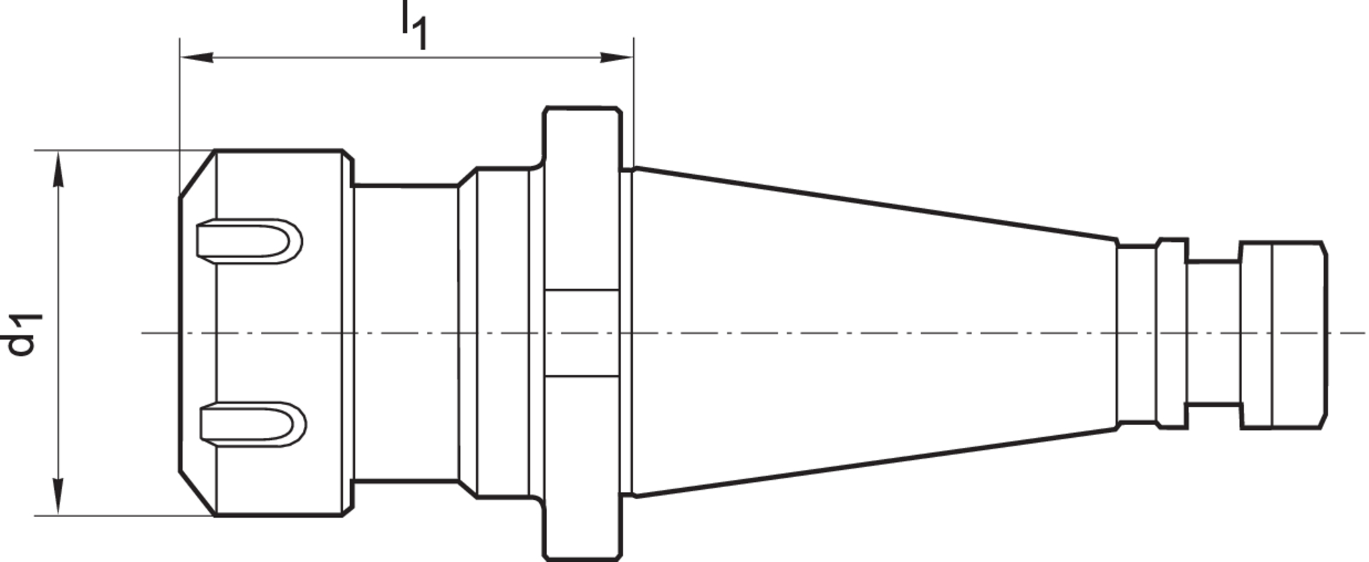 FORTIS Spannzangenfutter DIN2080 SK 50 - ER 40