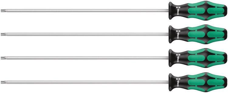 WERA Schraubendrehersatz 367/4 TORX HF L 05028074001 mit 300 mm langen Klingen