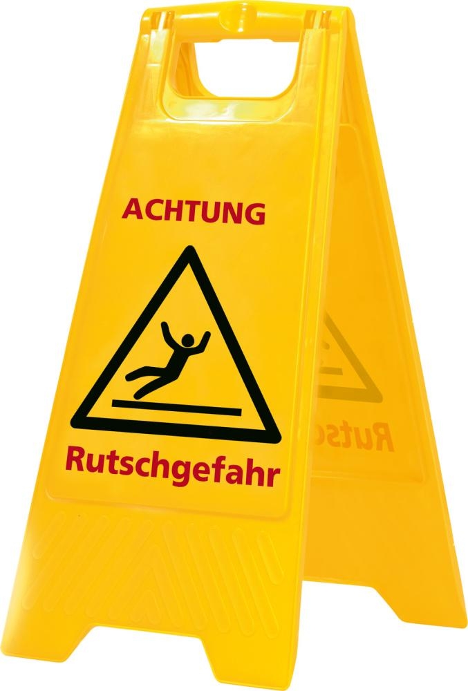 Warnschild Rutschgefahr signalgelb