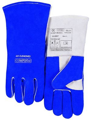 WELDAS Blauer COMFOFLEX Handschuh aus Spaltrindleder Nr. 10-2087 Gr. 2XL