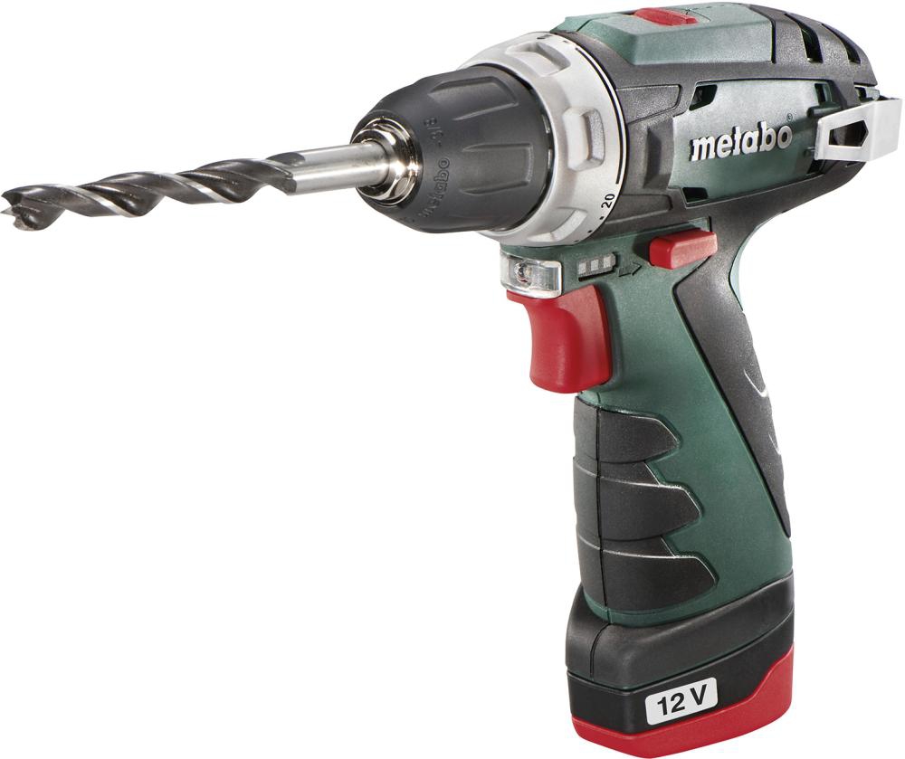 METABO Akku-Bohrschrauber Power Max Basic 12 2x2,0 Ah, Ladegerät, Koffer