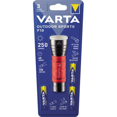 Varta Taschenlampe Outdoor Sports 17627101421 LED 3xAAA rot