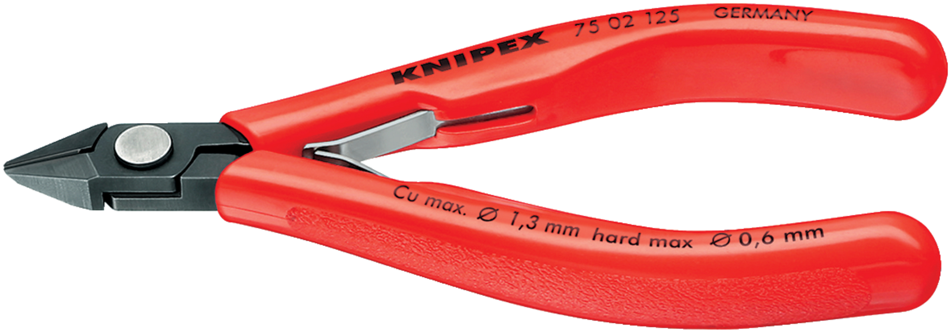 KNIPEX 75 52 125 Elektronik- Seitenschneider KST-Hüllen brün. 125 mm