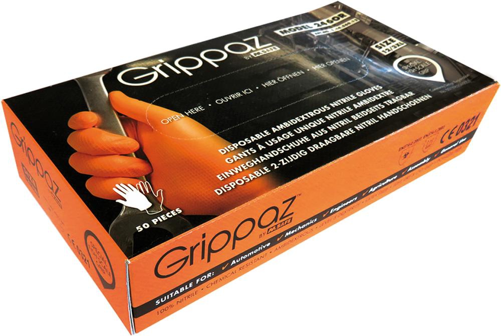 Handschuh Grippaz,Gr. L, schwarz(Box a 50 Stück)