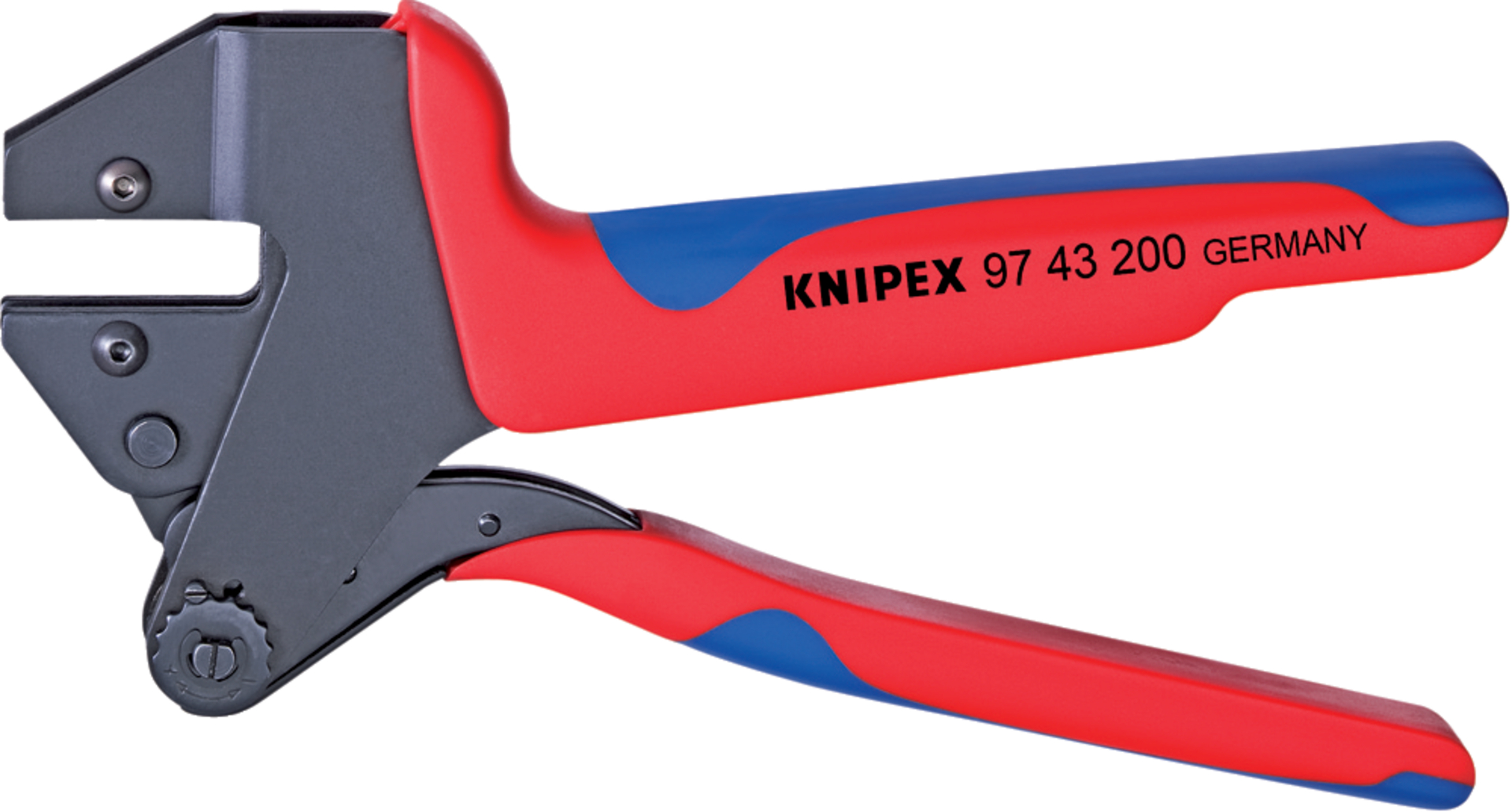 KNIPEX 97 43 200 Crimp-Systemzange f. ausw. Crimpeinsätze Mehrk. brün. 200 mm