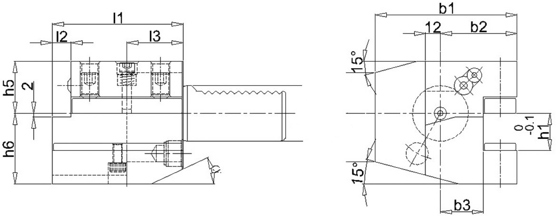 VDI Axial Werkzeugh. Re. C1 50x32mm