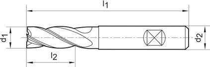 SL-Schaftfräser DIN 6527 VHM FIRE 2 mm Z 4 GÜHRING