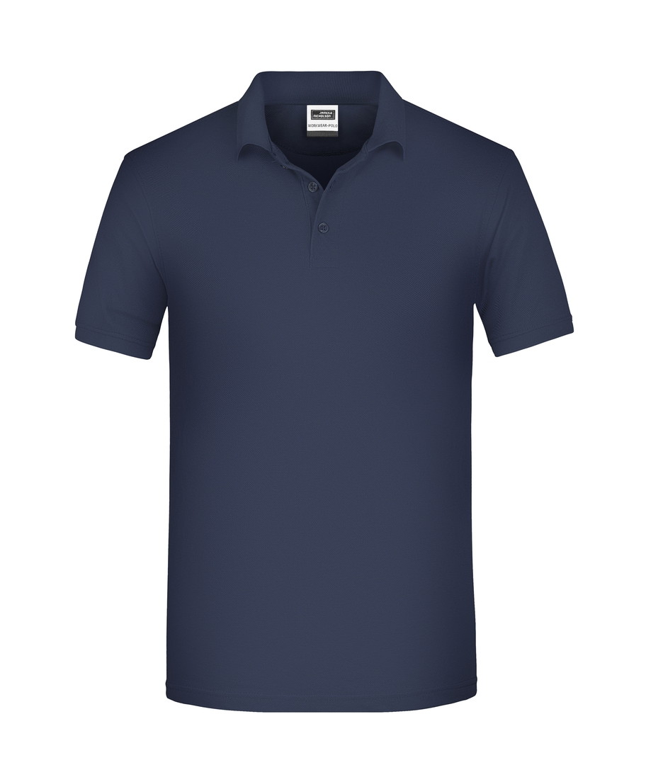 Men's BIO Workwear Polo JN874 50%BW/50%PES, Fb. navy, Gr. M