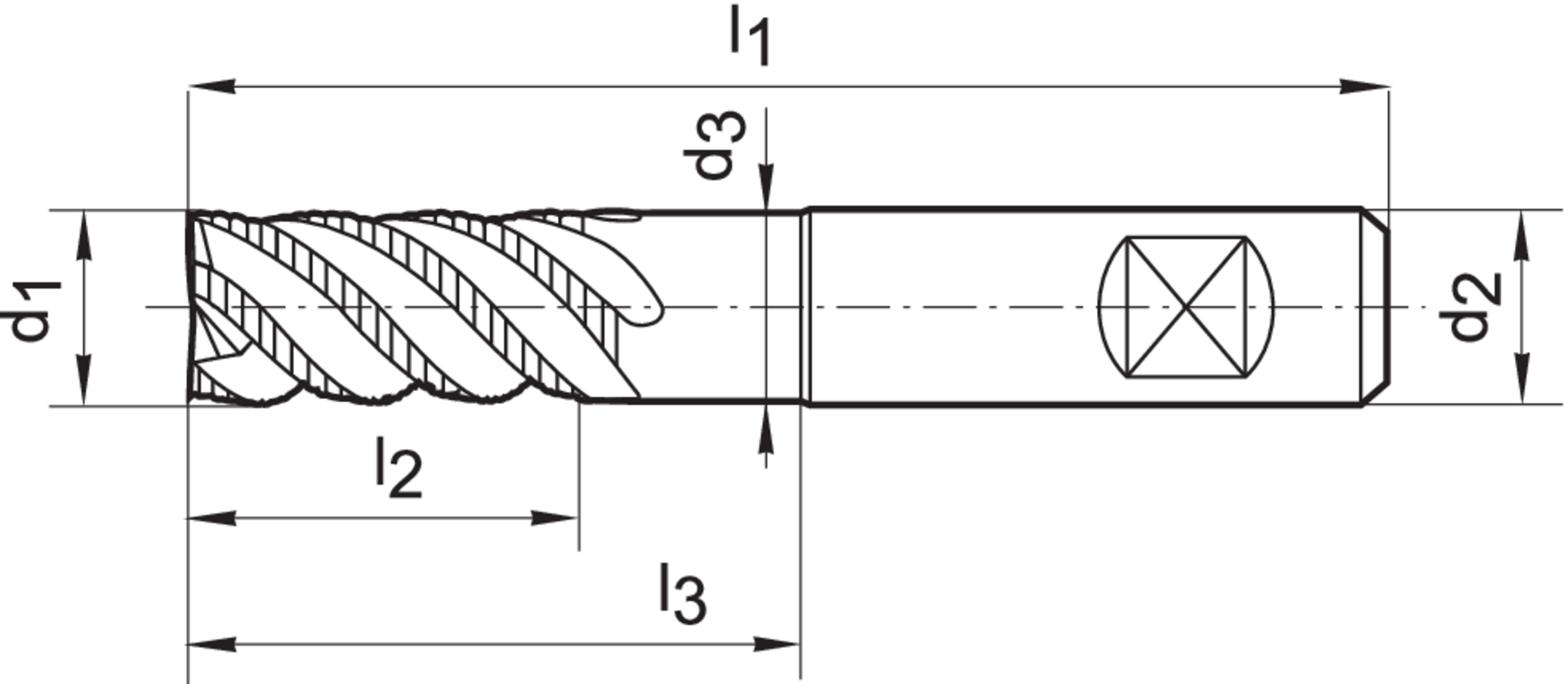 FORMAT Schruppfräser WN LR X HB VHM HR Z5 20,0 mm TiAlN