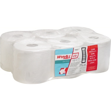 WYPALL Wischtuch L10 7490 1lagig 18,5x38cm ws 6 St./Pack.