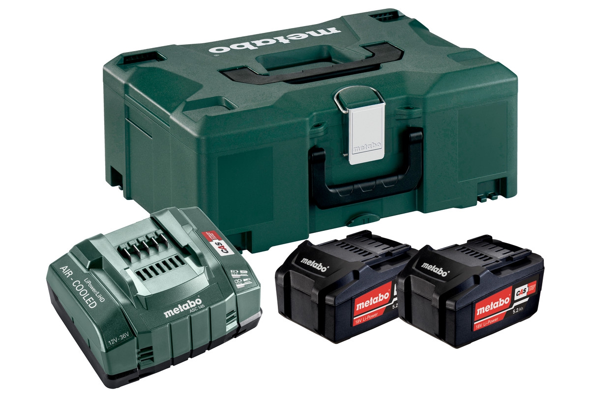 Akku Basis Set 18,0 V 2x5.2 Ah + ML     Metabo