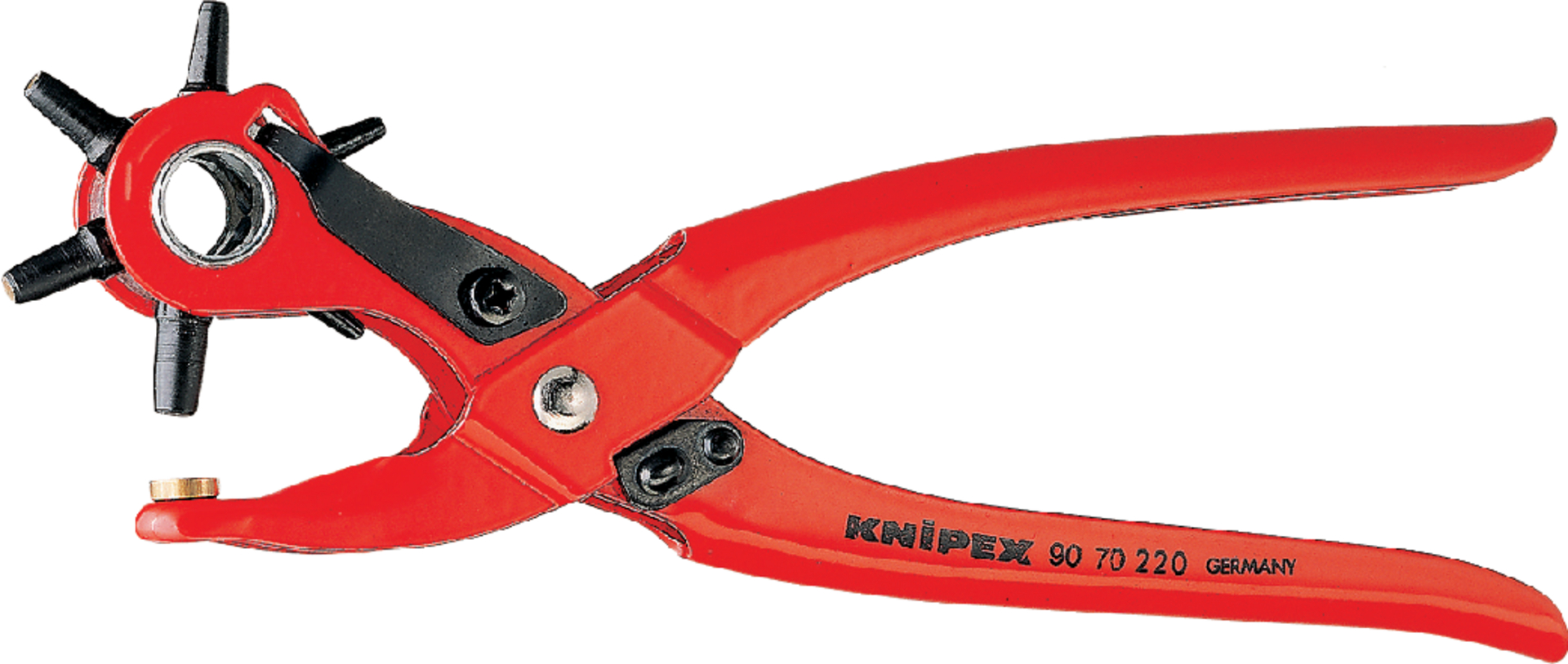 KNIPEX 90 70 220 EAN Revolverlochzange rot pulverbeschichtet 220 mm