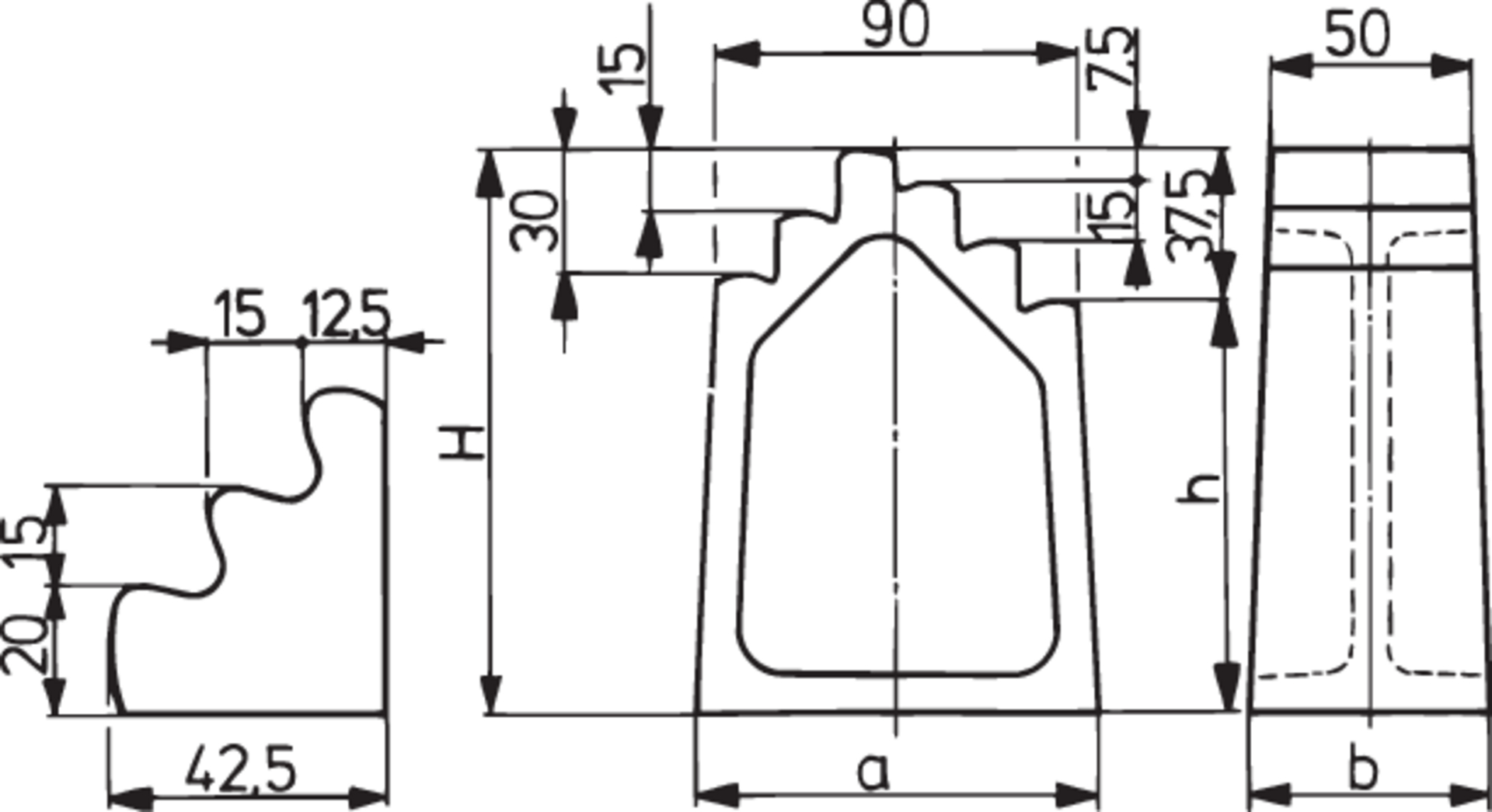 Treppenbock D6318 50/ 12,5- 50mm       AMF