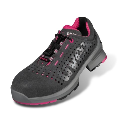 UVEX 1 ladies Sicherheits-Halbschuh gel. Gr. 42 W11 S1 ESD SR grau/pink 8561.8