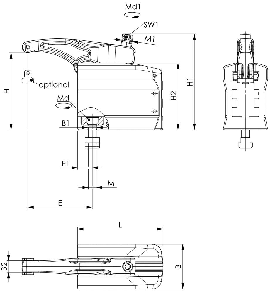 AMF Kraftspanner 3-stufig 7630-22 M12x14