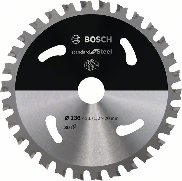 BOSCH Kreissägeblatt Standard for Steel 136x20x1,6/1,2 mm, 30 Z