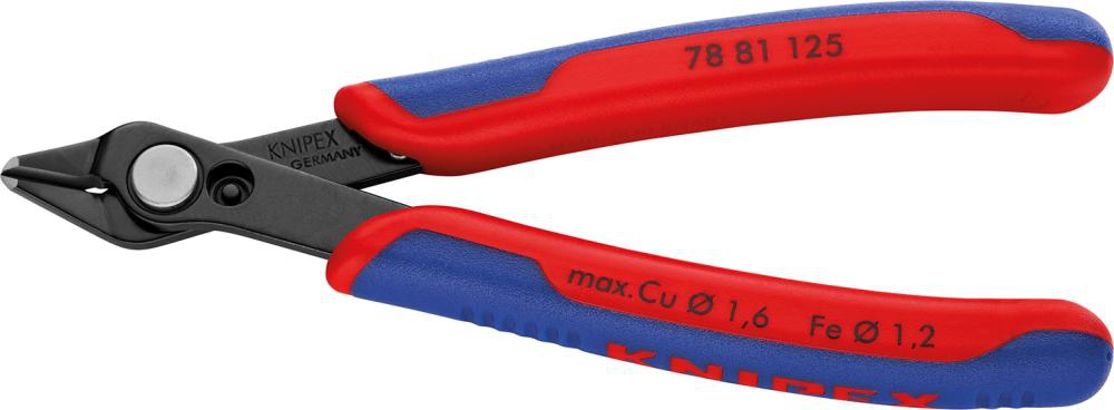 KNIPEX Electronic Super Knips 78 81 125 mit Mehrko.-Hülle brüniert, 125 mm