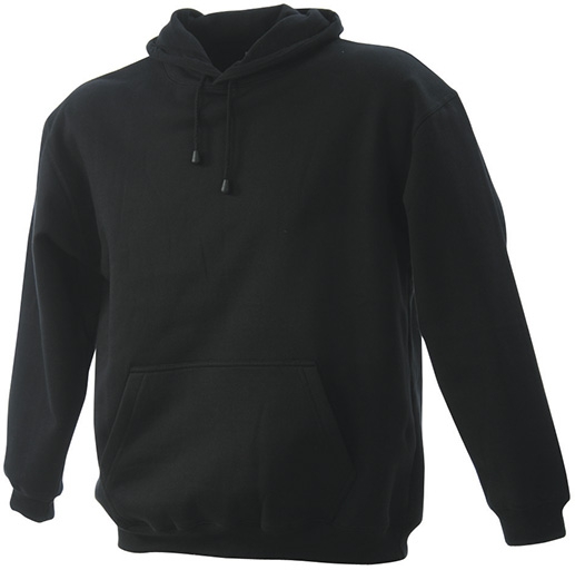 JN Hooded Sweat JN047 80%BW/20%PES, black, Größe L