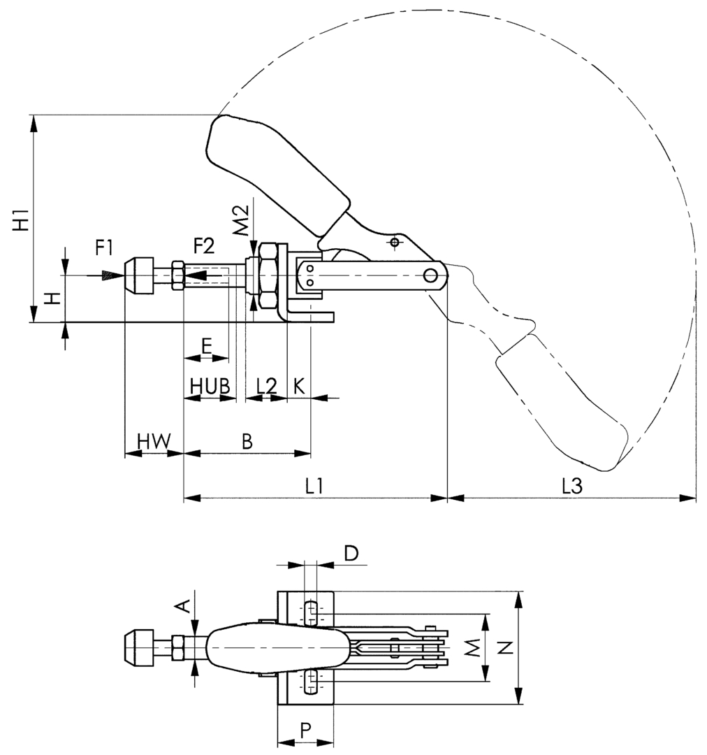 Schubstangenspanner 6841 Gr. 0 AMF