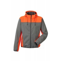 PLANAM Kontrast Softshelljacke 3732 100% PES, Fb. grau/orange, Gr. 4XL