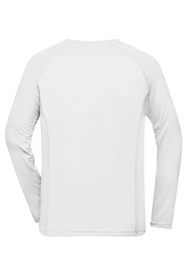 JN Men's Sports Shirt Long-Sleeved JN522 white, Größe S