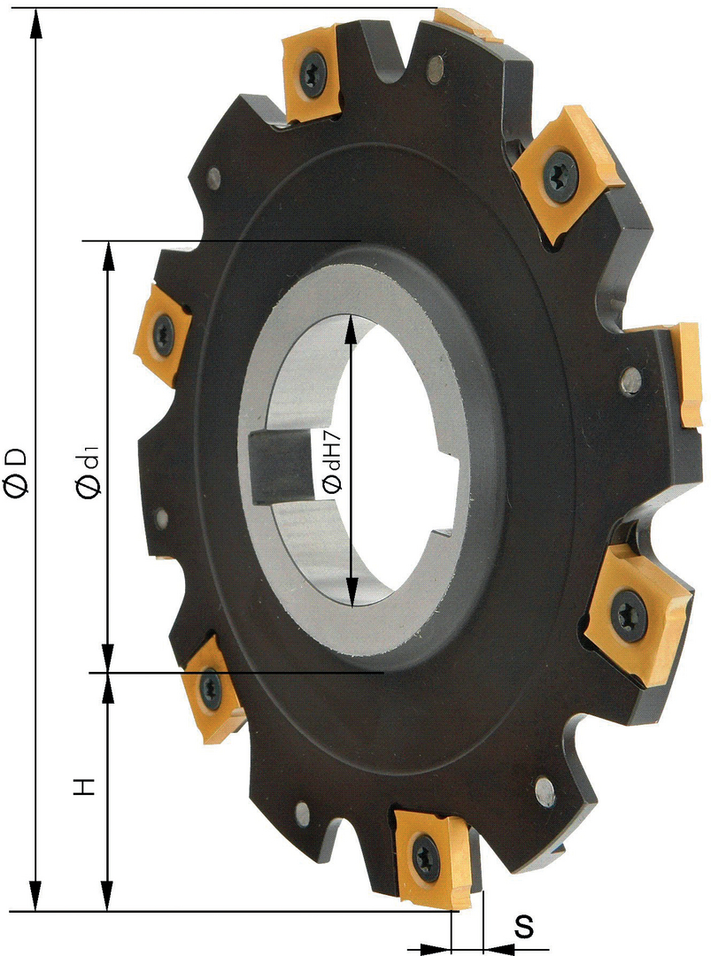 Scheibenfräser o.Bd. D 200 x10 mm  Z 16