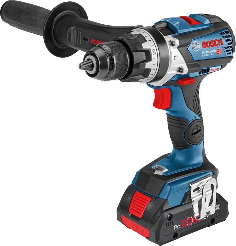 BOSCH Akku-Schlagbohrschrauber GSB 18V-110C, 2x4,0 Ah, Ladeger., L-BOXX