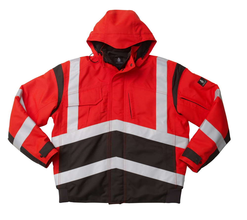 MASCOT Pilotjacke CAMINA Safe Young,rot/dunkelanthrazit,Gr. S