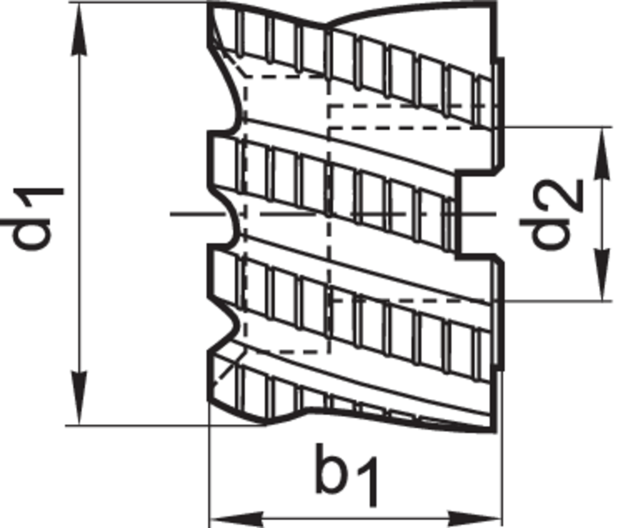 FORMAT Walzenstirnfräser DIN1880 HSSE TiCN 100 x 50 NR